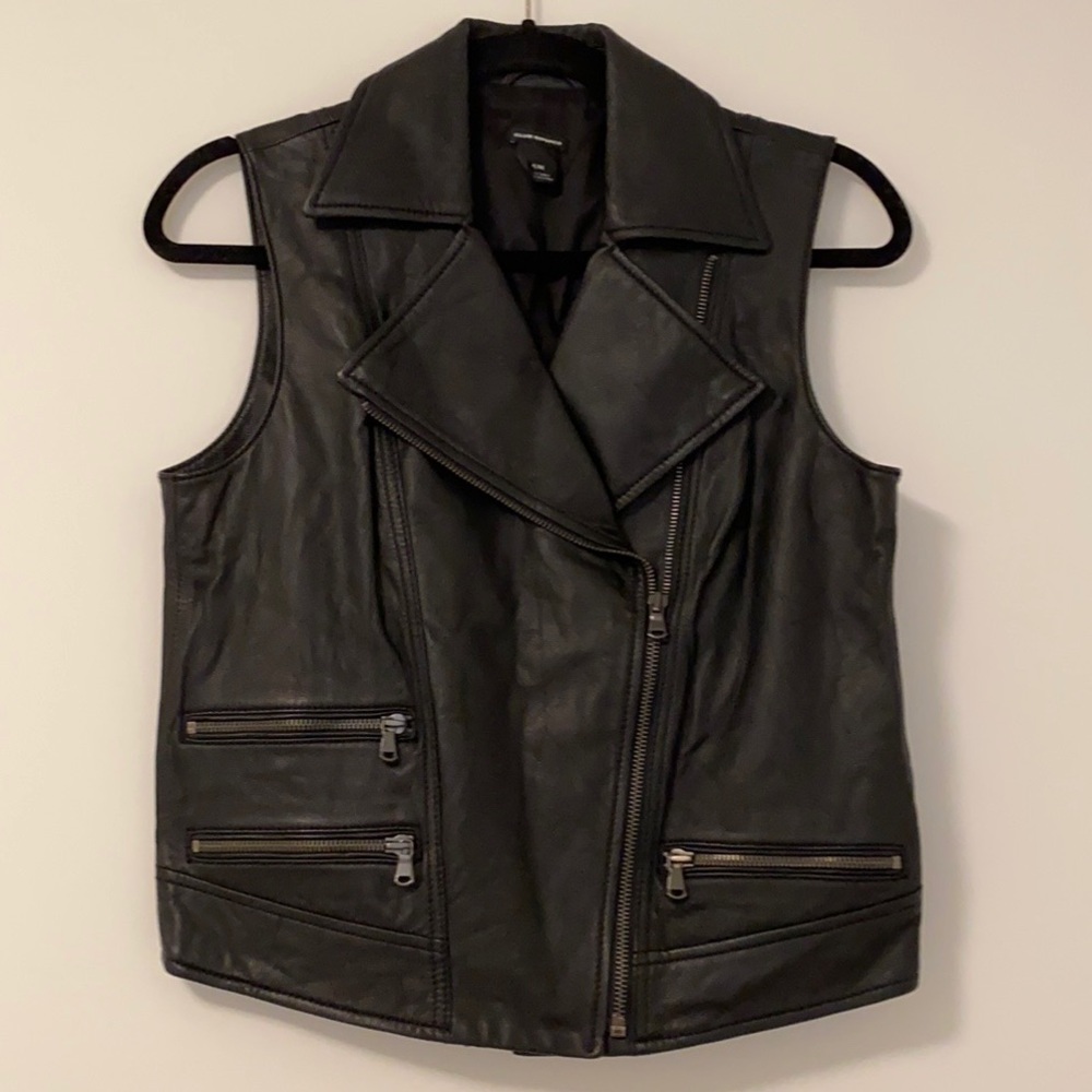 Club Monaco leather vest